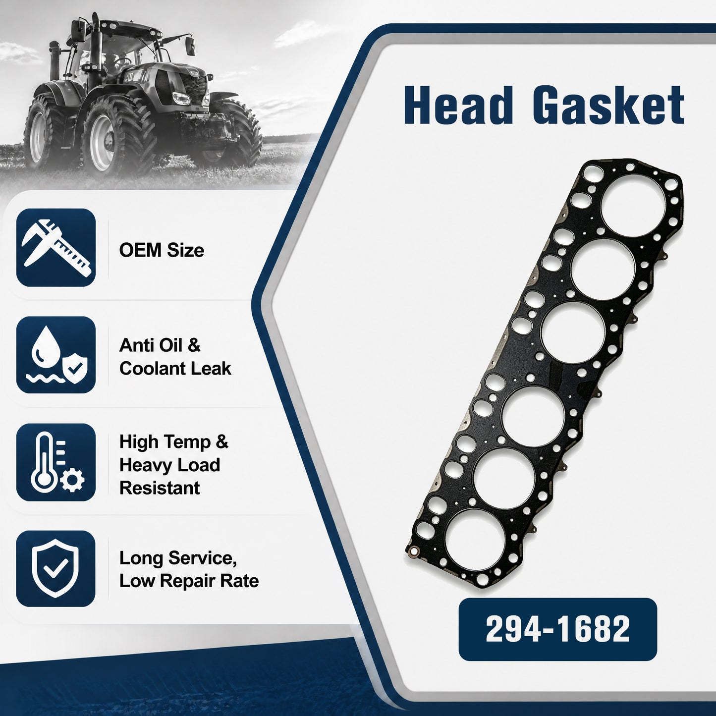 294-1682 Cylinder Head Gasket | CAT C6.4 Engine 320D 321D 323D Excavator