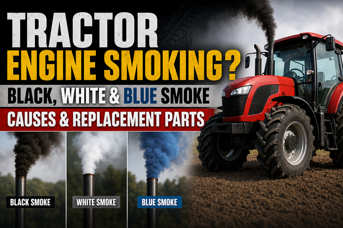 Tractor Engine Smoking? Black, White & Blue Smoke Causes & Replacement Parts