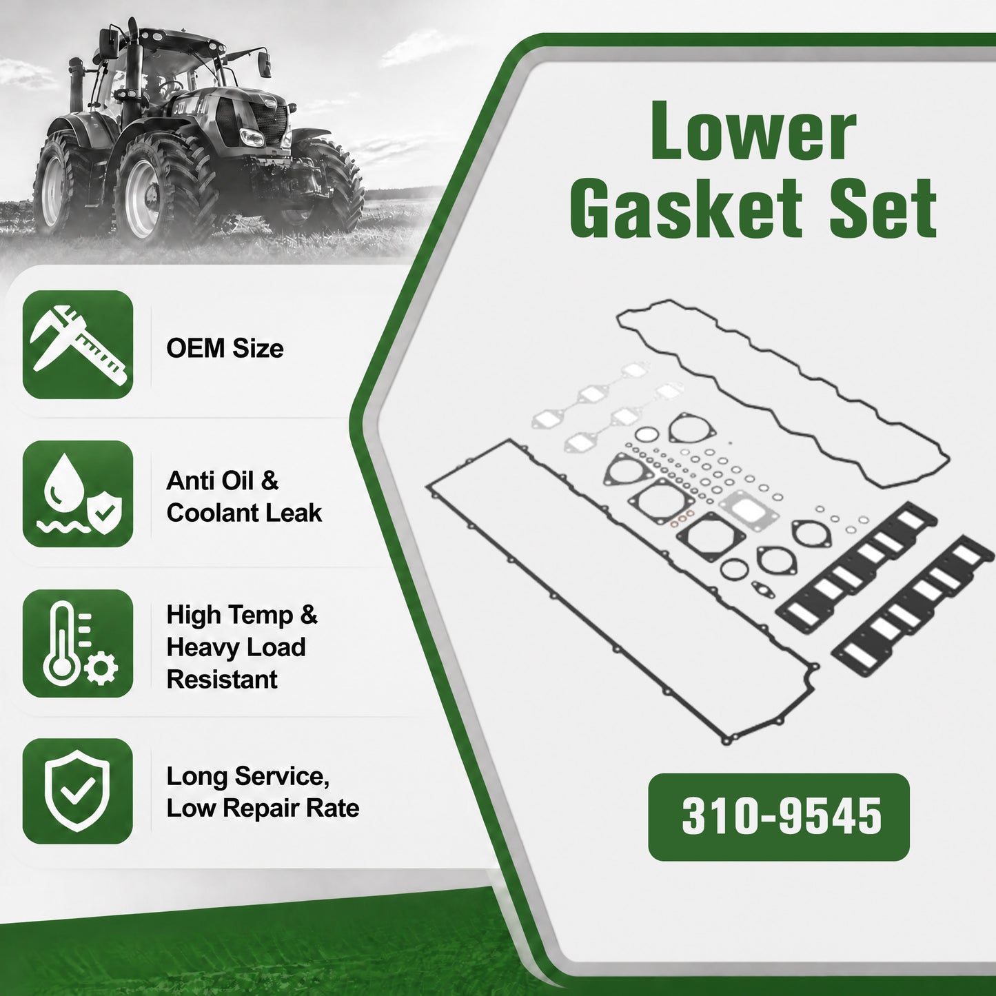 310-9545 Overhaul Gasket Kit For Caterpillar C7.1 6-Cylinder Diesel Engine