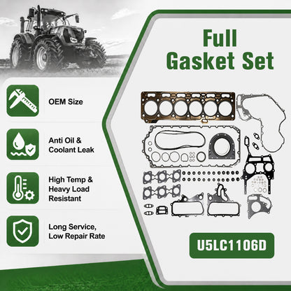 U5LC1106D Full Overhaul Gasket Set | Perkins 1106D-E66T 1106D-E66TA Engine