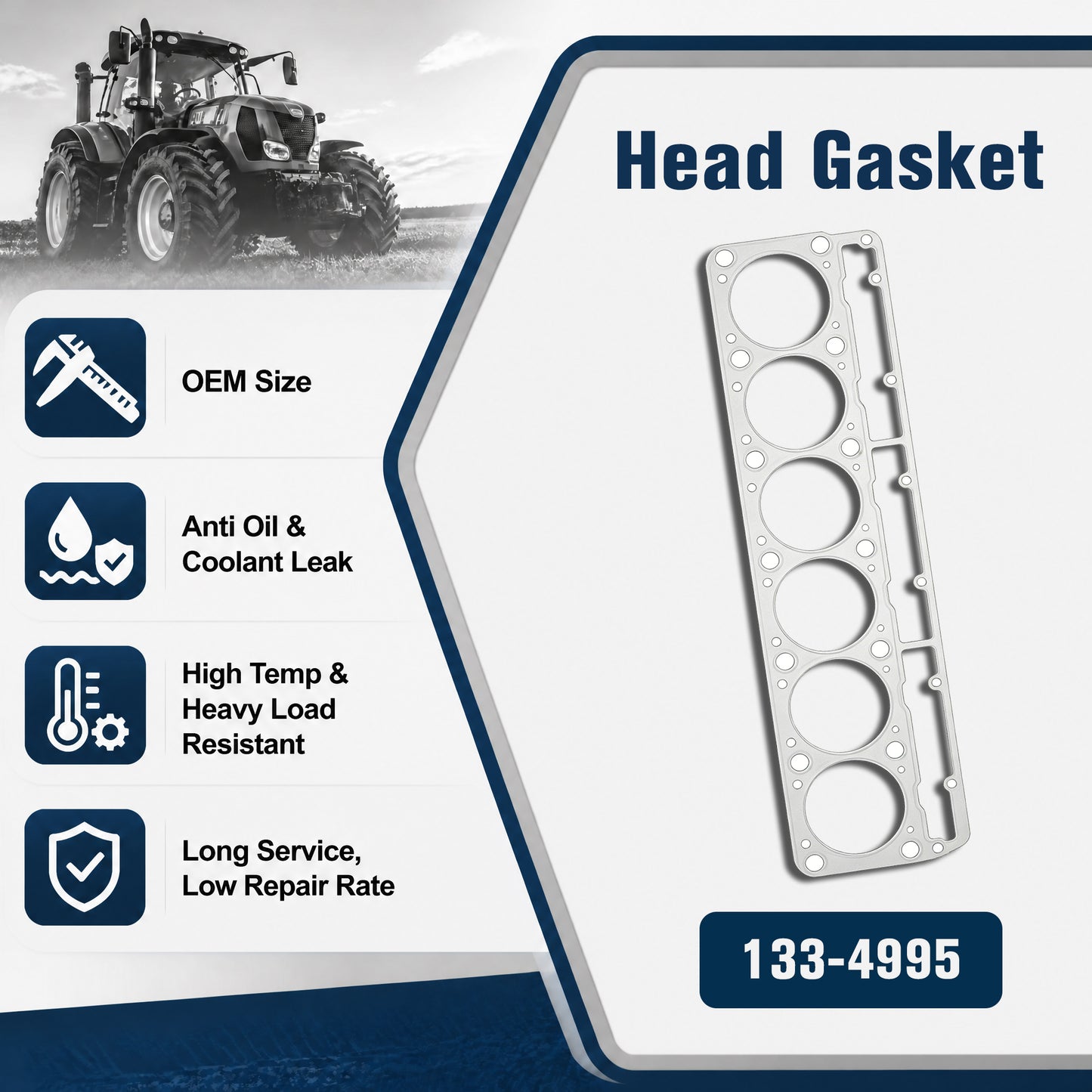 133-4995 Cylinder Head Gasket | CAT 3126 3126B 3126E C7 Engine 324D 325C Excavator